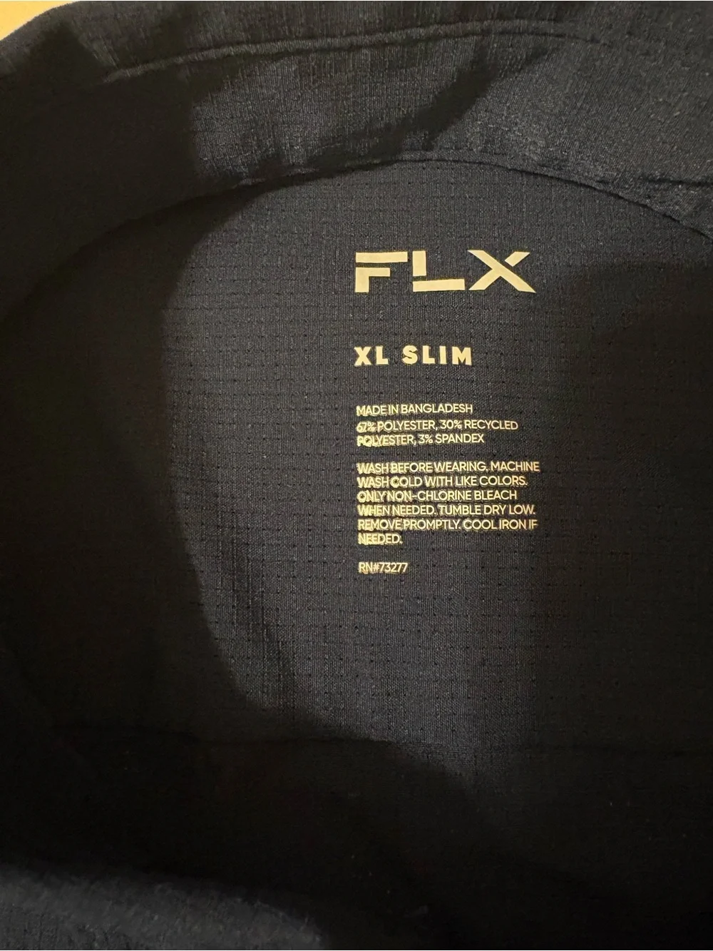 FLX Men's Short Sleeve Dress Shirt in Navy